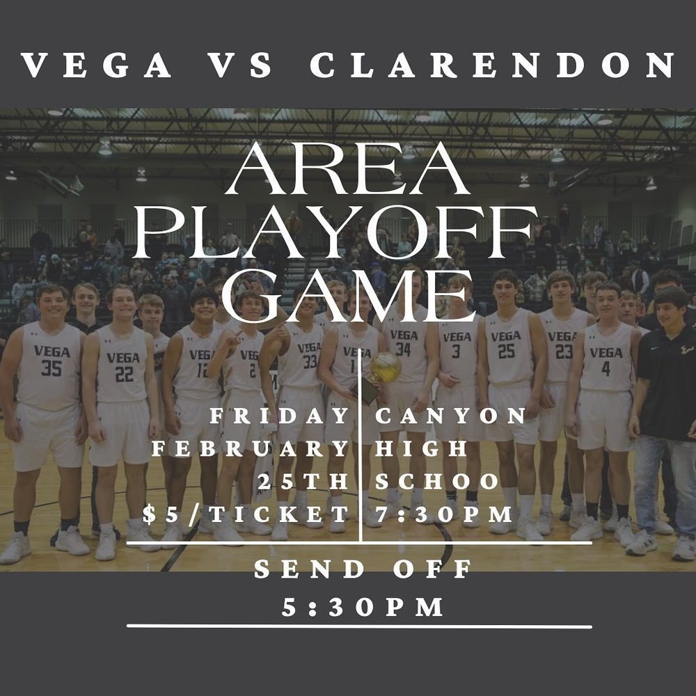 Vega vs Clarendon Area Play off game friday february 