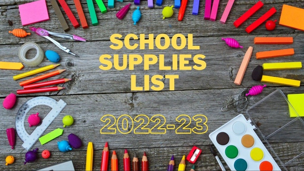 school supply list updated