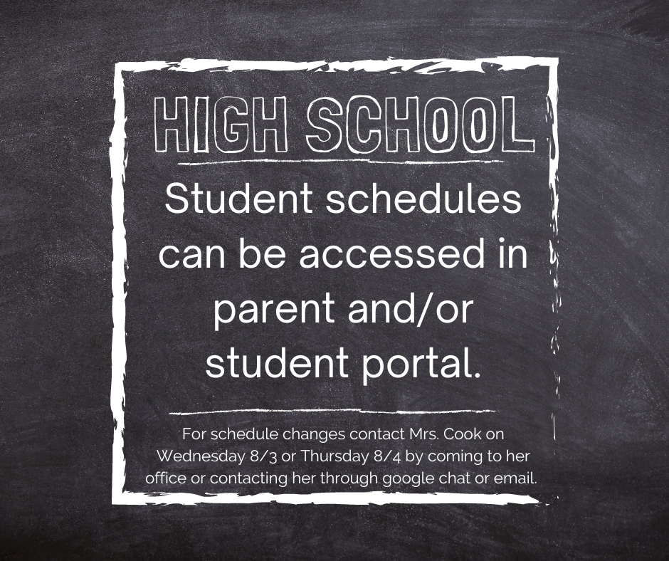 HS Student Schedules
